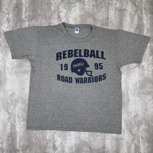 Vintage Columbine High School T-Shirt Mens XL Gray Russell Athletic Rebels 1995